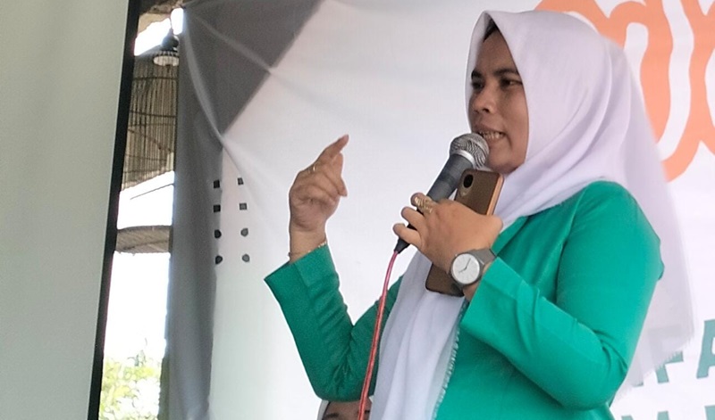 Salah satu calon ketua PC Fatayat NU Gresik, Hj.Ufiq Zuroidah.