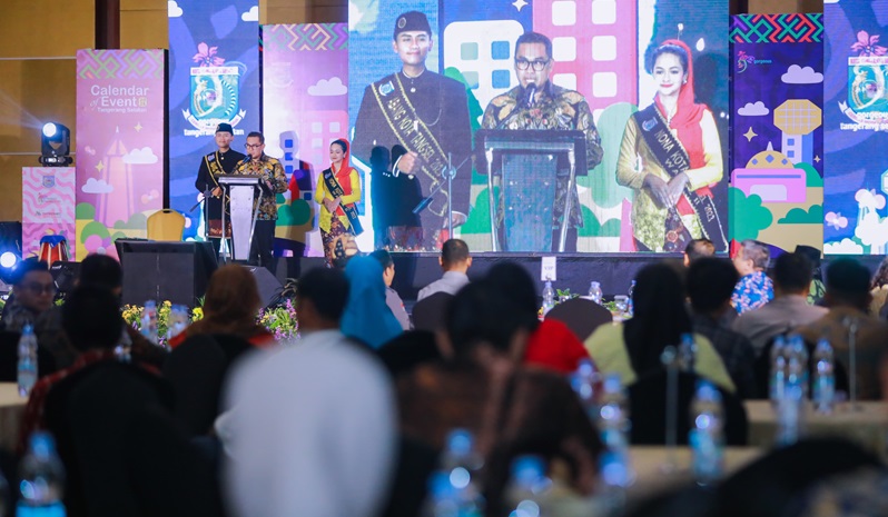 Wakil Wali Kota Tangsel Pilar Saga Ichsan saat peluncuran Calendar of Event tahun 2025. Foto: Istimewa