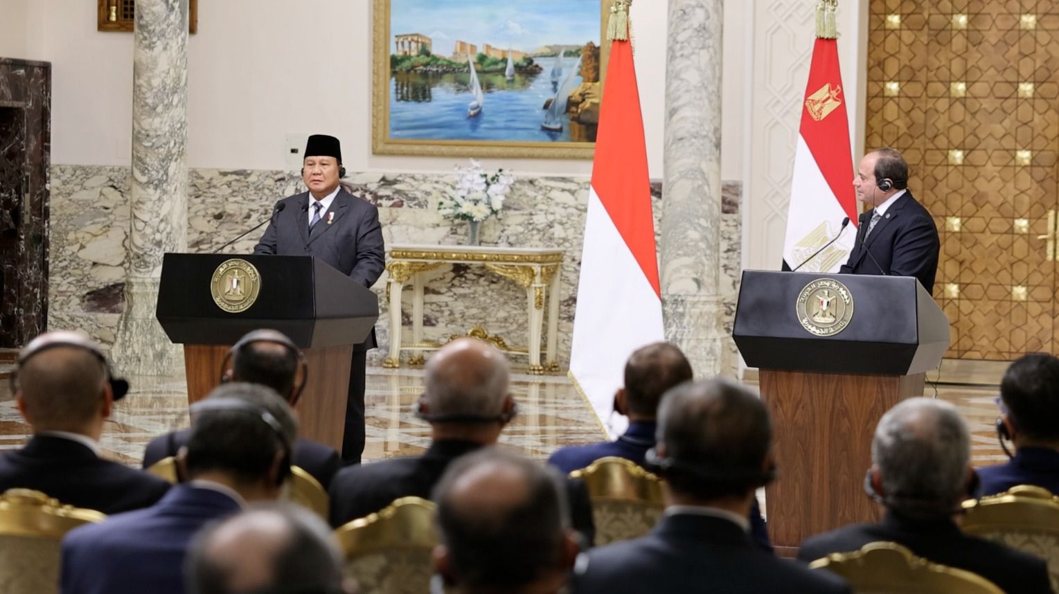 Presiden Prabowo Subianto saat berpidato di Kairo, Mesir