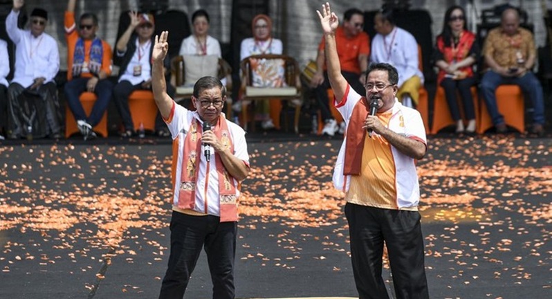 Pasangan calon Gubernur-Cawagub Jakarta, Pramono Anung-Rano Karno.