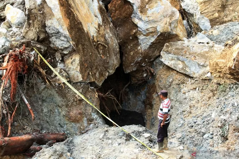 Bekas tambang emas di Nagari Sungai Abu, Kecamatan Hiliran Gumanti, Kabupaten Solok