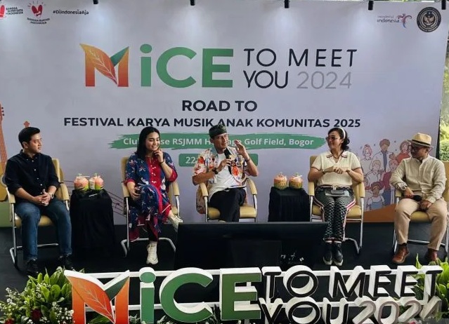 Menteri Parekraf Sandiaga Salahuddin Uno dalam acara MiCE TO MEET YOU bertajuk “Road to Festival Karya Musik Komunitas 2024"