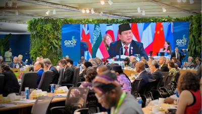 Presiden Republik Indonesia, Prabowo Subianto, menghadiri sesi pertama Konferensi Tingkat Tinggi (KTT) G20 di Brasil yang berlangsung pada Senin, 18 November 2024