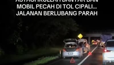 Video mobil alami pecah ban di Tol Cipali. Foto: Ig im.jakarta_